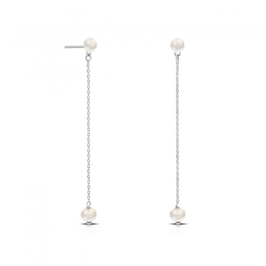 Pendul Small Silver Pearl Earrings