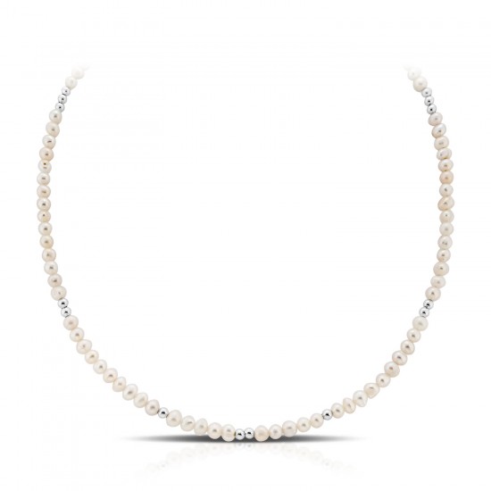 Femi Pearl Silver Necklace