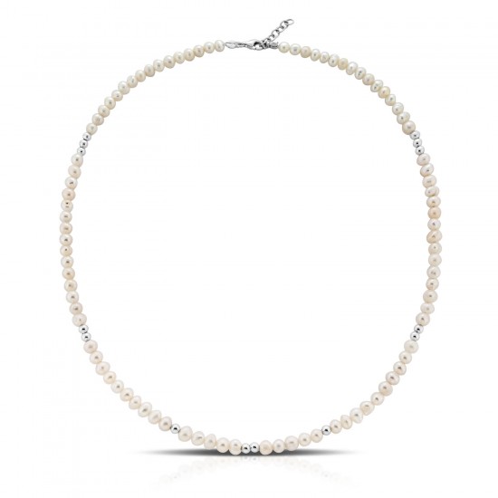 Femi Pearl Silver Necklace