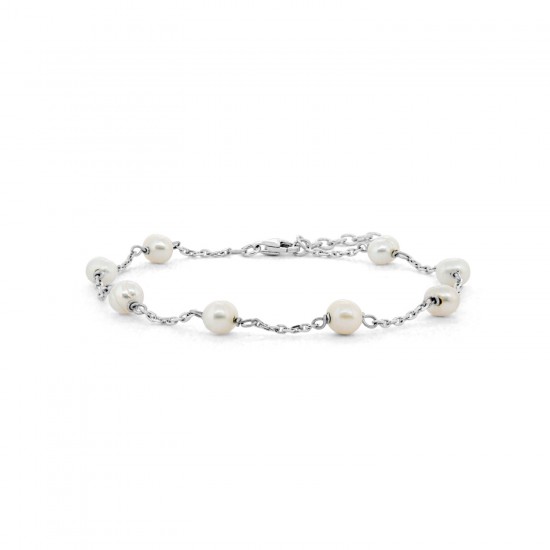 Ely Pearl Silver Bracelet