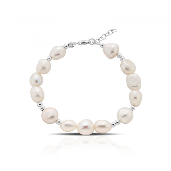 Tiga Satu Pearl Silver Bracelet