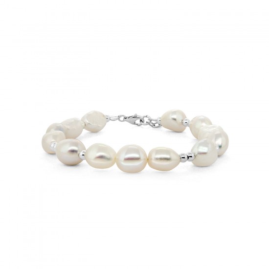 Tiga Satu Pearl Silver Bracelet