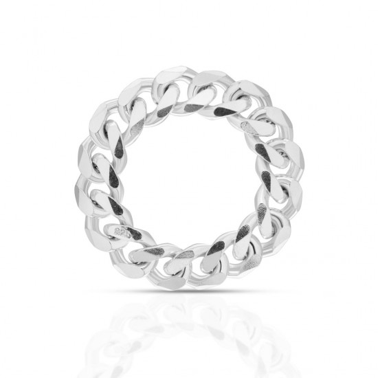 Thick Chain Silver Ring