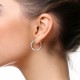 Mindy Hoop Silver Earrings