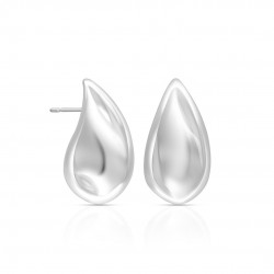 Big Drop Silver Earrings
