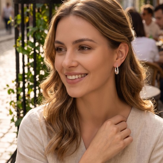 Trisula Silver Earring