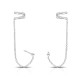 Dua Chain Silver Ear Cuffs