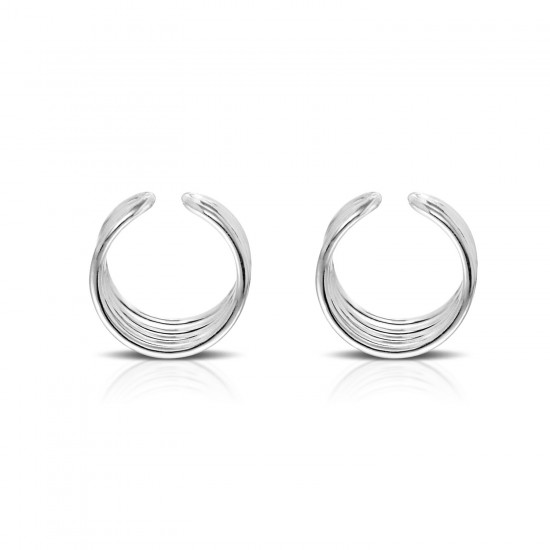 Lima Silver Ear Cuffs