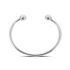 End Ball Silver Bangle