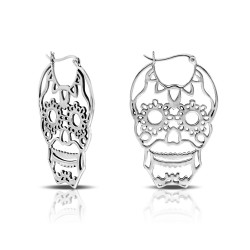 Skull Silver Earrings