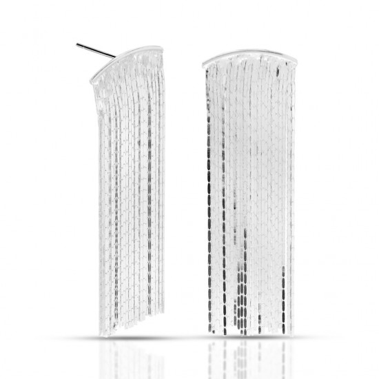 Curtain Silver Earrings