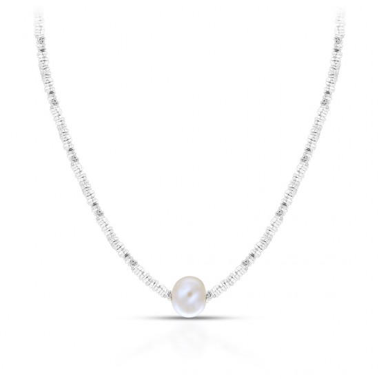 Hush Pearl Silver Necklace