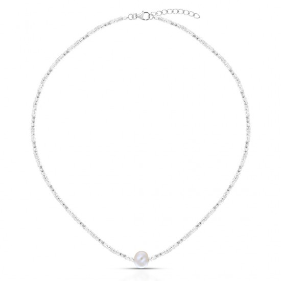 Hush Pearl Silver Necklace