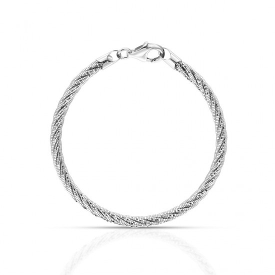 Big Glittr Silver Bracelet