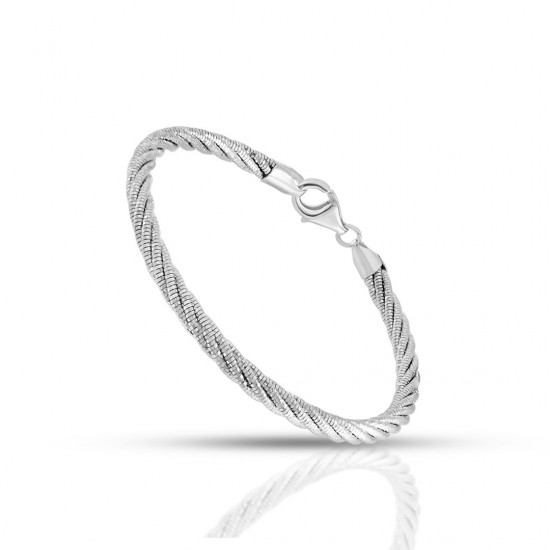 Big Glittr Silver Bracelet