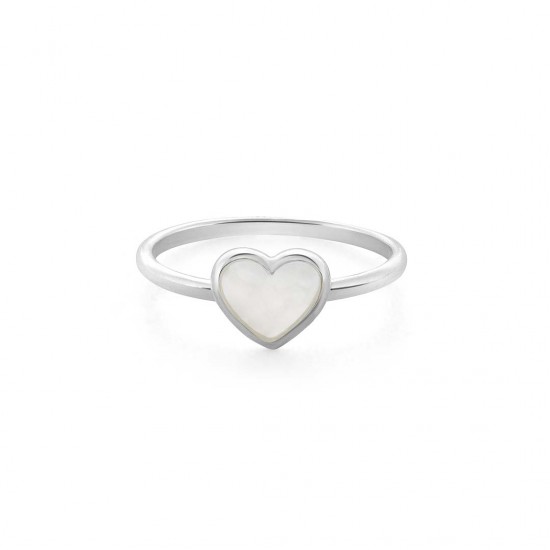 Hati Mother of Pearl Silver Ring