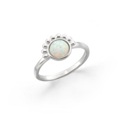 White Opal Silver Ring White Opal Silver Ring