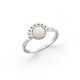 White Opal Silver Ring