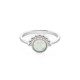 White Opal Silver Ring