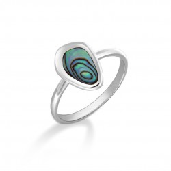 Paua Drop Silver Ring Paua Drop Silver Ring