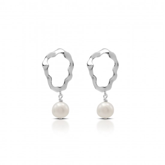 Alba Pearl Silver Earrings