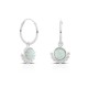 White Opal Silver Earrings