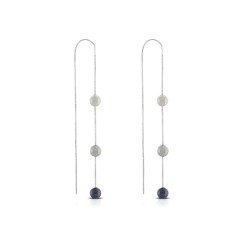 Tricolor Pearl Silver Earrings Tricolor Pearl Silver Earrings