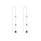 Tricolor Pearl Silver Earrings