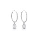 Hoop Crystal Silver Earrings