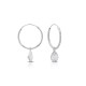 Hoop Crystal Silver Earrings