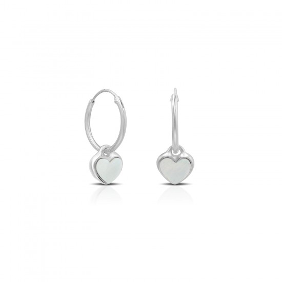 Hati Mother of Pearl Silver Earrings