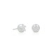 Star On Pearl Silver Earrings
