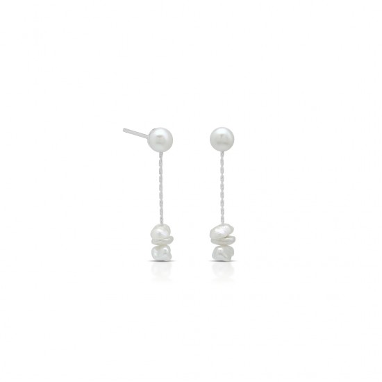 Anting Perak Hanging Pearl