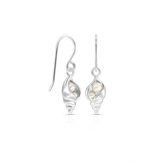 Hidden Pearl Silver Earrings