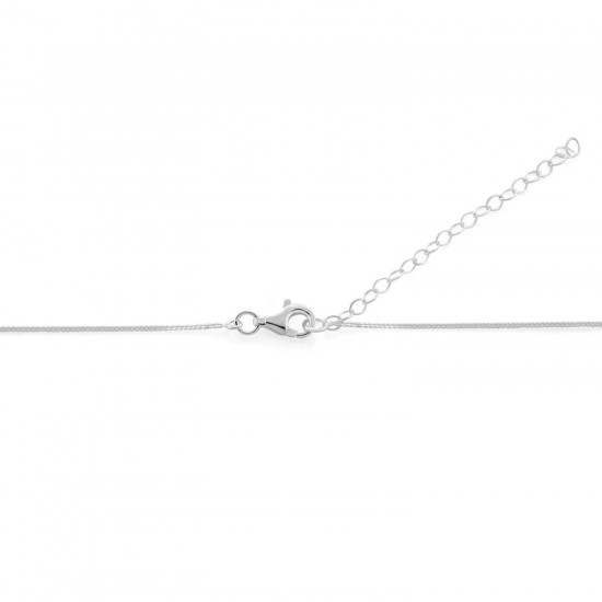 BNNE06 Cuore Zircon Silver Necklace