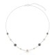Multicolor Pearl Silver Necklace