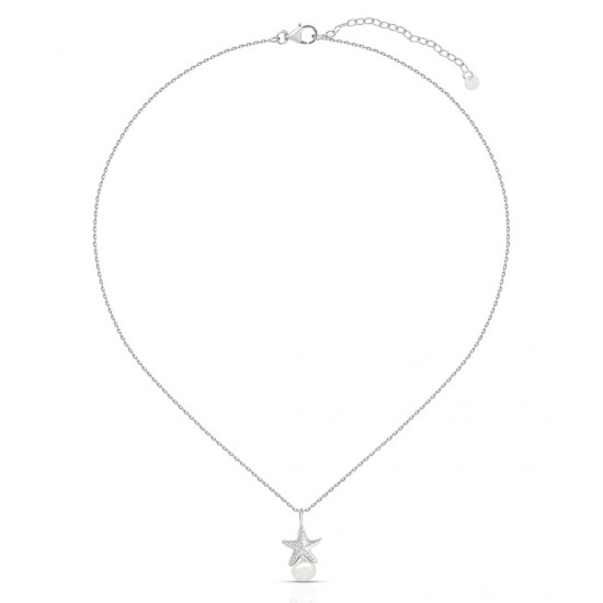 Starfish Pearl Silver Necklace