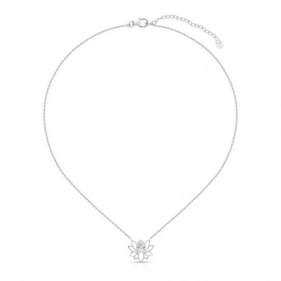 Crystal Lotus Silver Necklace Crystal Lotus Silver Necklace