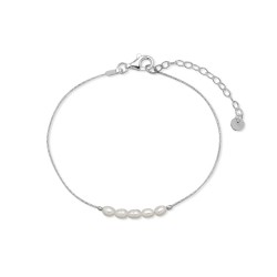 Rose Pearl Silver Bracelet