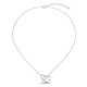 Twin Cuore Silver Necklace