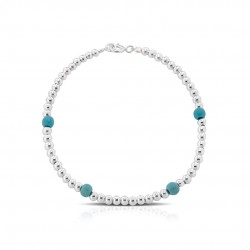 Gelang Perak Manik-manik Turquoise Gelang Perak Manik-manik Turquoise