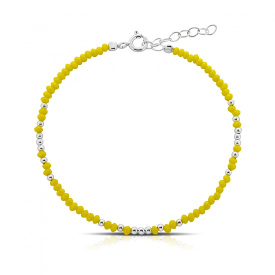 Masai Mustard Silver Bracelet