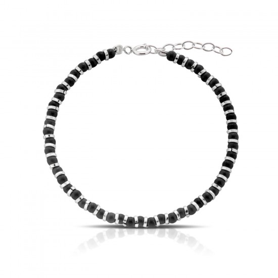 Amira Onyx Silver Bracelet