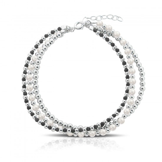 Sonja Onyx Silver Bracelet