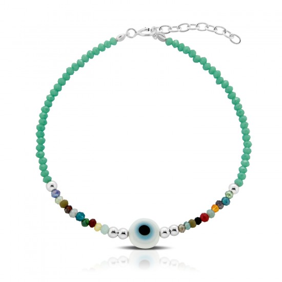 Masai Mata Turquoise Silver Bracelet