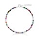 Masai Mixed Beaded Silver Bracelet