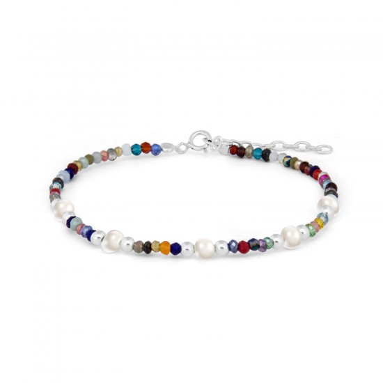 Masai Pearl Mixed Silver Bracelet