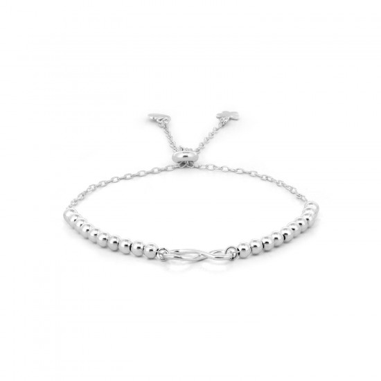 Infinity Sliding Silver Bracelet