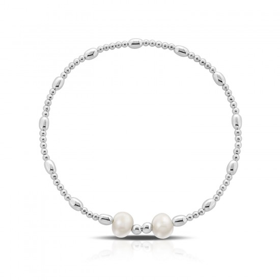 Mimba Pearl Silver Bracelet 