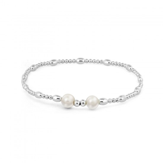 Mimba Pearl Silver Bracelet 